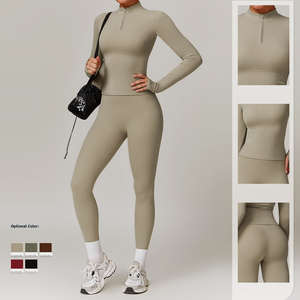 Conjunto Deportivo para Mujer Canton Fair, Chándal sin Mangas, Transpirable, Ecológico, Ropa de Gimnasio, Top Deportivo, Pantalones de Yoga de Cintura Alta - Product Image 6