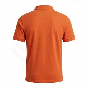 Chemise décontractée pour homme en piqué 100 % polyester bleu marine à manches courtes, respirante, infroissable, coupe classique, design tricoté uni - Product Image 2