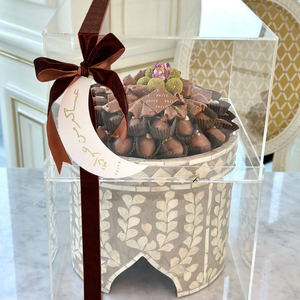 Présentoir à gâteaux fait main avec incrustation de nacre, plateau de présentation de chocolats pour mariage, Ramadan, Aïd, vente en gros directe usine - Product Image 4