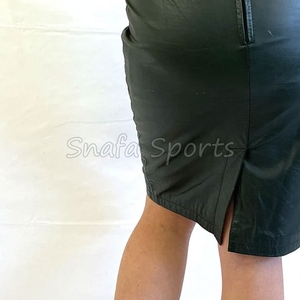 Jupe crayon mini moulante sexy pour femme en similicuir PU noir uni taille haute - Product Image 6