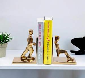 Sujetalibros Metálicos Tradicionales Pulidos de Primera Calidad para un Estilo Interior de Alta Gama, Fuerte Sujeción y Decoración Elegante - Product Image 4