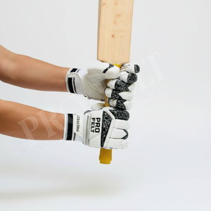 Protective High-Grip Sports Gloves for Fast <b>Bowling</b> & Batting Performance White Black High Performance Cricket Batting Gloves - Product Image 3
