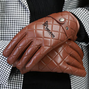 Guantes de Invierno de Piel de Oveja Auténtica para Hombre, con Forro de Felpa y Pantalla Táctil, de Buena Calidad y a Precio Económico - Product Image 4