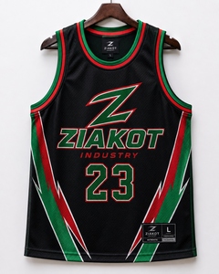 Vente en gros directe - Ziakot Industry - Maillot de basket-ball authentique rétro personnalisé noir or-blanc - Product Image 2