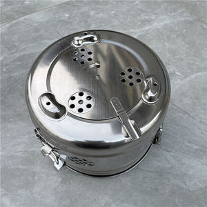 Tambour de stérilisation manuel en acier inoxydable de qualité supérieure pour la stérilisation et le stockage sécurisé des instruments médicaux et chirurgicaux en milieu hospitalier - Product Image 2