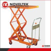 Table élévatrice à bras articulé Noveltek 350 KG Double pantographe Élévateur à ciseaux Entraînement hydraulique électrique Économie d'énergie 1300 mm de hauteur 910x520mm