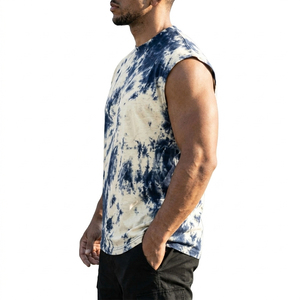 Débardeur pour homme en tissu extensible à texture côtelée de qualité supérieure, confort quotidien, style décontracté, tie-dye - Product Image 2