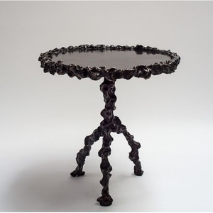 Table d'appoint en métal de qualité antique, design avec plateau supérieur rond, taille personnalisée, en aluminium et laiton - Product Image 5