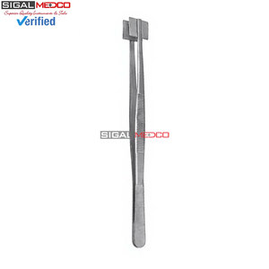 Mashing Tweezer 8 Inch with 3/4 Inch Flat <b>Square</b> Pads Lampworking Glass Work Bead Masher Stainless Steel Precision Glass Forming - Product Image 5