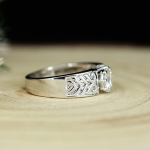 Creative Craft Round Cut Moissanite <b>Solitaire</b> <b>Ring</b> For Womens original 925 <b>Silver</b> Classic Style Engagement Gift <b>Ring</b> for Lovers - Product Image 6