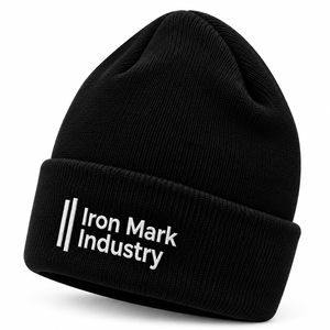 Iron Mark Industry <b>Beanie</b> <b>Hat</b> Unisex Solid Color Embroidery Logo Warm Breathable Waterproof 100% <b>Wool</b> Knit Cap Casual Winter - Product Image 2