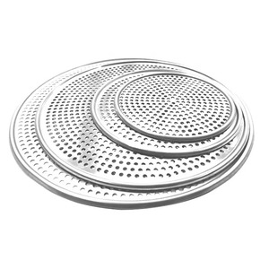 Plateau à pizza rond en aluminium SKI SKI-7340, 6-18 pouces, grille de cuisson, tapis en maille et filet pour pizza, outils pour pizza - Product Image 1