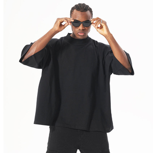 T-shirt Homme Oversize Couleur Unie Manches Courtes Tricoté Décontracté Col Rond - Product Image 3
