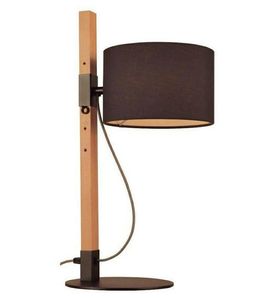 Modern <b>Bamboo</b> <b>Table</b> Lamp Cylindrical Fabric Shade Wooden E26 LED Wire Nordic Decor for Living Room Hotel - Product Image 4