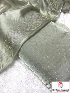 Hot Fix Rhinestone Crystal Mesh Fabric Custom Luxury Garment Fabric 70 GSM Eco Friendly OEM ODM Customized Custom Fashion Fabric - Product Image 6