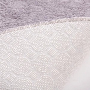 Tapis de bain bohème en coton, couleur unie, rectangulaire, antidérapant, avec support en tissu enduit de PVC, pompons, moderne, réversible, pour hôtel/bureau/maison - Product Image 2
