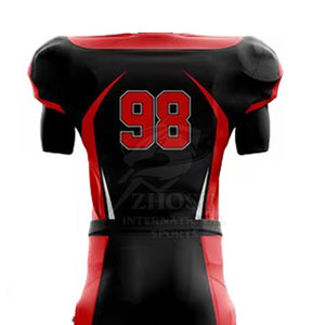 Uniforme de football américain pour hommes de haute qualité à bas prix, 100% polyester, respirant et à séchage rapide, manches courtes, toutes saisons - Product Image 5