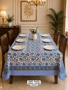 Nappe de table en coton imprimée à la main, très demandée, pour 6 personnes, disponible à un prix compétitif - Product Image 6
