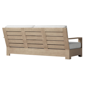 Canapé d'extérieur moderne et minimaliste avec structure en teck, coussins confortables, mobilier haut de gamme pour balcon, resort ou villa - Product Image 4
