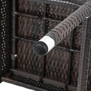 2 chaises hautes dégradées marron pour mobilier de patio - Product Image 5