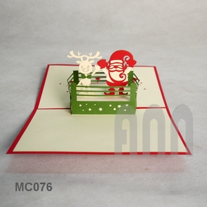 Cartes de vœux de Noël de style Japandi en forme d'ange, découpées au laser 3D personnalisées de haute qualité, papier imprimé offset multicolore, Vietnam ANN - Product Image 1