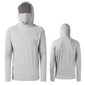 Camiseta de Pesca con Capucha de Manga Larga Unisex, Absorbe la Humedad, Secado Rápido, Protección UV, Color Verde Sólido, para Adultos - Product Image 3