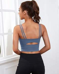 Nouveau soutien-gorge de sport sans bretelles à maintien élevé avec logo personnalisé sur le devant pour femmes, en matière respirante Spandex/Nylon - Product Image 2