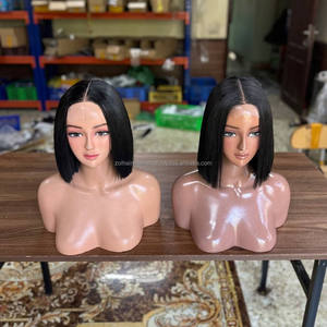 Meilleures ventes : Perruques Bob en cheveux naturels vietnamiens, perruque frontale sans colle en dentelle, lisse et droite comme des baguettes, Perruque Vietnam - Product Image 3