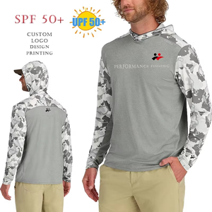 Vêtements de pêche personnalisés en gros, à séchage rapide, manches longues, protection UV UPF 50+, sweat-shirt et chemise pour sports de plein air - Product Image 2