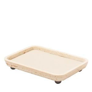 Plateau de présentation en travertin, plateau décoratif en pierre naturelle de qualité supérieure pour centre de table et présentation sur coiffeuse - Product Image 6