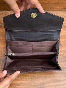 Cartera tallada a mano, funda de teléfono de embrague, elegante cuero genuino, pelo en piel de vaca, billetera multiusos, carteras de cuero occidental - Product Image 3