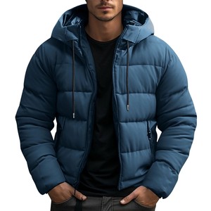 Wholesale Warm Stand Collar Reversible Puffer Jacket Winter <b>Waterproof</b> Windproof <b>Padded</b> Coat Custom Logo Unisex Men Women - Product Image 2