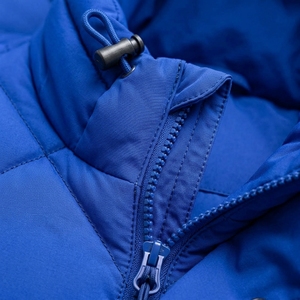 <b>Mens</b> Reversible Puffer Jacket <b>Navy</b> Cream Two Tone Winter Coat Quilted Insulated High Collar Full Zip Outdoor Jacket - Product Image 6