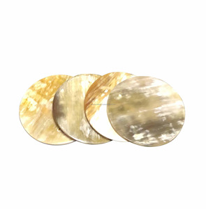 Ensemble de sous-verres en corne lisse artisanale authentique, qualité raffinée pour hôtels, restaurants, bars, cafés, maisons, décoration de table, protection - Product Image 5