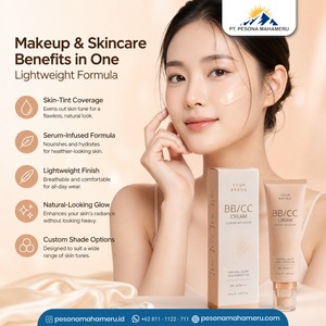Base de Maquillaje Facial con Color Ligero BB CC Cream de Marca Privada para la Rutina Diaria de Belleza y Cuidado Personal - Product Image 2