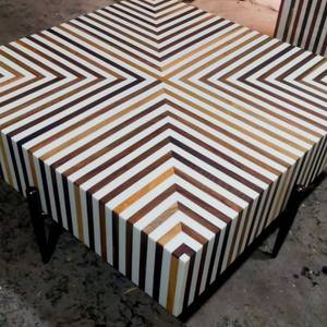 Handmade Bone Inlay Accent Pedestal - Product Image 4