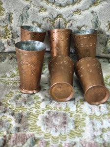 Verre à eau en cuivre couleur terre, finition lisse, verre en cuivre couleur naturelle, verre en cuivre personnalisé, verre en cuivre fabriqué en usine - Product Image 2