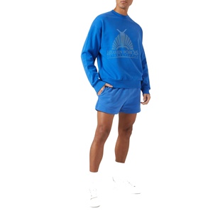 Custom Logo Printing <b>Men's</b> Fitness Sportswear Set Casual Solid Color Two-Piece sweatshirt <b>Shorts</b> custom Size for Summer seta - Product Image 1