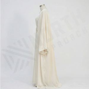 Ensemble Abaya de Luxe pour Femme, Style Mariage, en Crêpe Satin Respirant avec Strass, Manches Longues, Couleur Personnalisable, pour Fêtes Musulmanes - Product Image 3