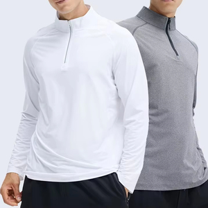 Col montant pour homme, haut de qualité supérieure, séchage rapide, respirant, en coton, service OEM personnalisé, hauts décontractés - Product Image 5