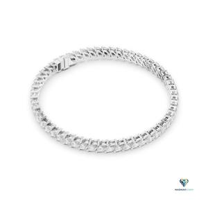 8.40 CT White <b>Gold</b> Marquise Lab Grown Diamond Bracelet in 18K <b>Solid</b> <b>Gold</b>, 7 Inch Statement Tennis Bracelet - Product Image 3
