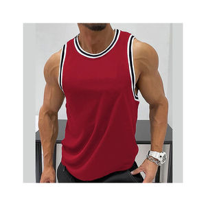 Débardeurs de sport décontractés en tricot respirant à séchage rapide pour hommes, avec emmanchures profondes et design latéral ouvert, vente en gros - Product Image 4