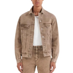 Veste en jean en coton biologique personnalisée pour homme avec fermeture éclair, doublure en duvet, vêtement d'extérieur confortable pour la saison hivernale - Product Image 2