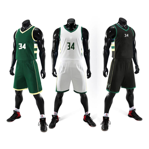Maillot de basket-ball personnalisé par sublimation, uniforme pour hommes, vert, blanc, noir, taille adulte, 34, polyester respirant, service OEM - Product Image 1