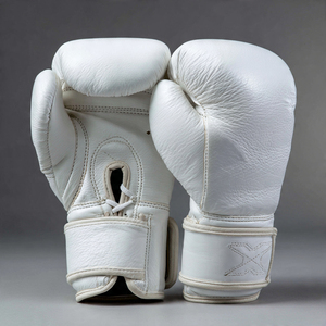 Guantes de Boxeo de Cuero Profesionales, Guantes de Cuero Vintage para Entrenamiento de Boxeo - Product Image 2