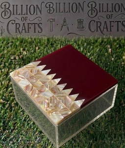 Boîte de rangement transparente en acrylique pour chocolats et sucreries avec couvercle à motif du drapeau du Koweït pour desserts arabes, dattes et confiseries - Product Image 3