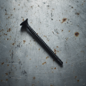 Tornillo para paneles de yeso, clase 8.8, acero al carbono, métrico/pulgada, cabeza Phillips, rosca estándar, punta de broca, cabeza Pan/Bugle, negro/gris - Product Image 1