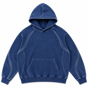 Sweat-shirt à capuche Y2K surdimensionné personnalisé de qualité supérieure, épais, style streetwear, marque privée, pour homme, effet vintage délavé - Product Image 4