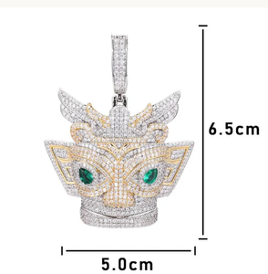 Pendentif Masque Iced Out avec Diamants Moissanite, Breloque de Bijoux Iced Out, Pendentif de Luxe en Gros - Product Image 4
