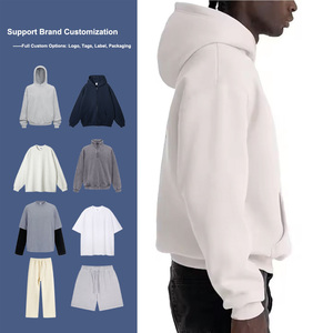 Sudadera con Capucha Personalizada de Marca Privada con Logotipo Bordado en 3D, 100% Algodón, Felpa Cepillada, Transpirable, para Hombre, Talla Grande - Product Image 4
